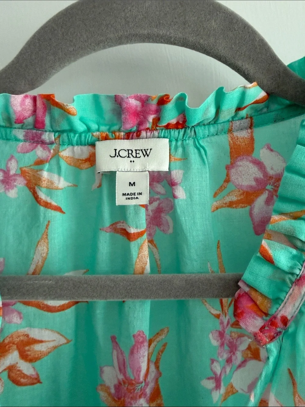 J. Crew aqua floral
